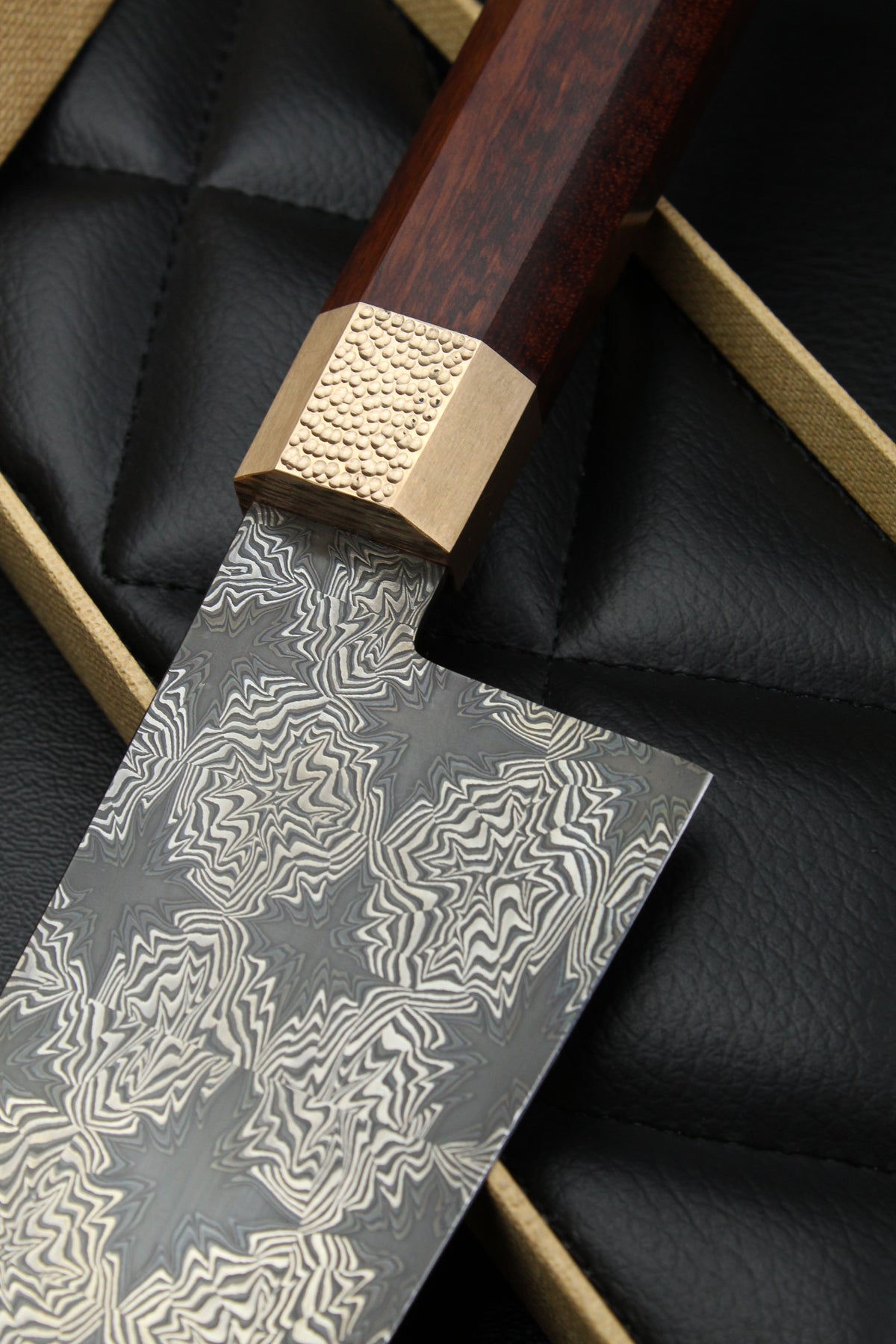 S Damaszener K-Tip Santoku Schlangenholz