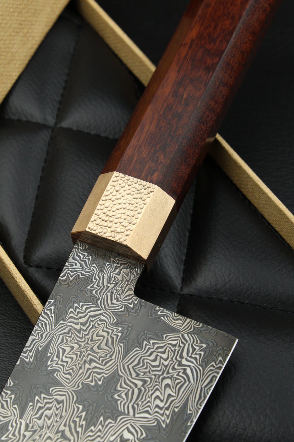 S Damaszener K-Tip Santoku Schlangenholz
