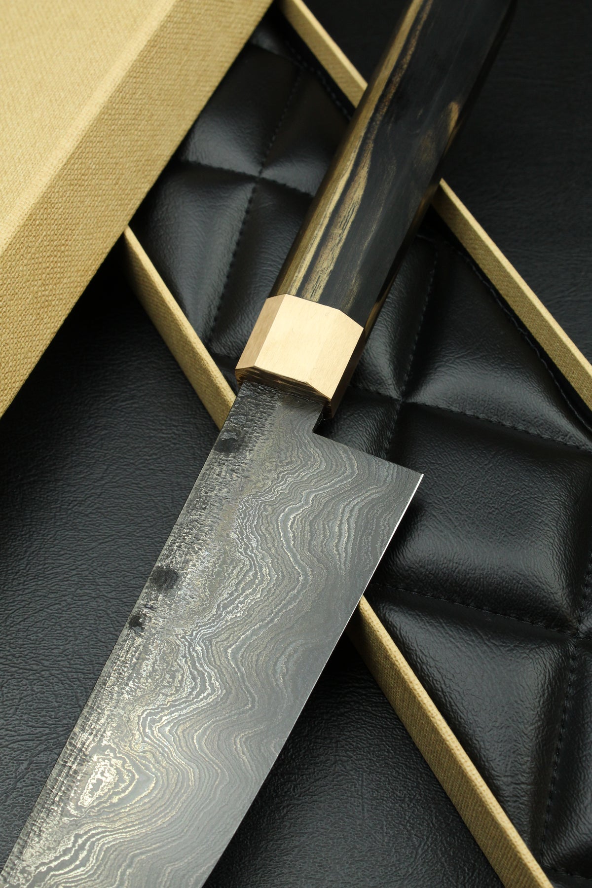Damast-Santoku 215, achteckig, 2.0