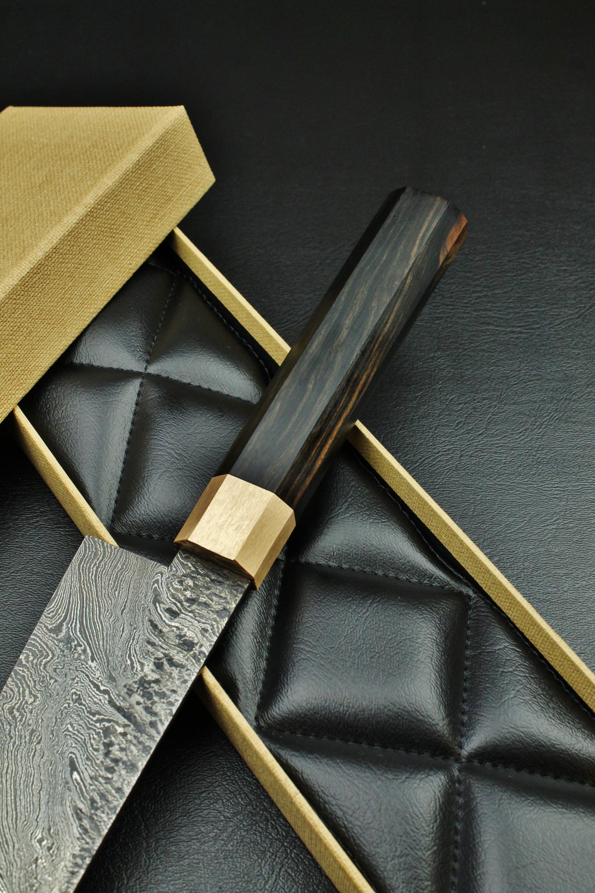 Damast-Gyuto 215, achteckig, 2,3