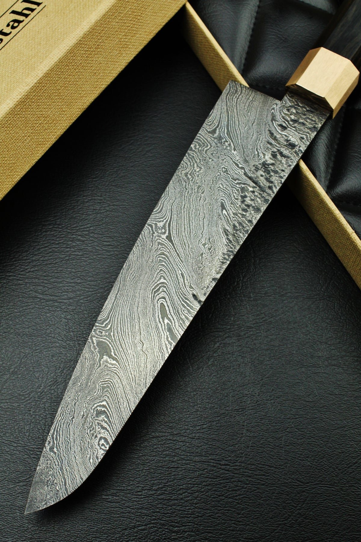 Damast-Gyuto 215, achteckig, 2,3