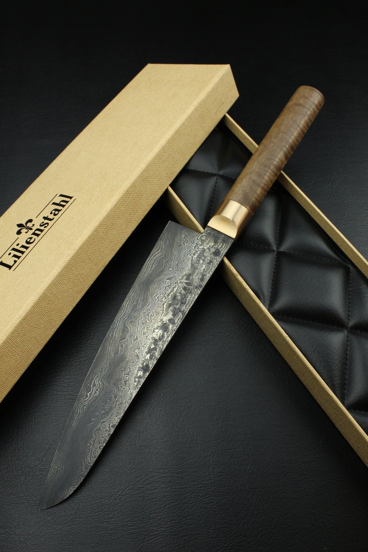 Damascus Gyuto 320L German GR-Walnuss