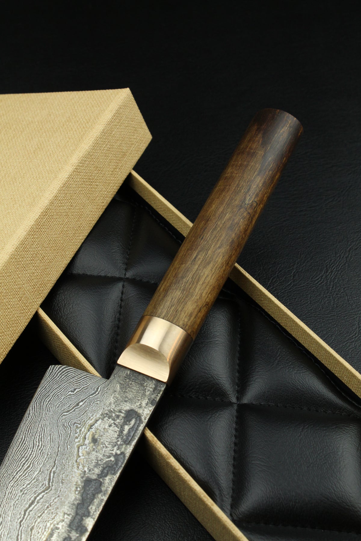 Damascus-Gyuto 320L, deutscher G-Walnussgriff