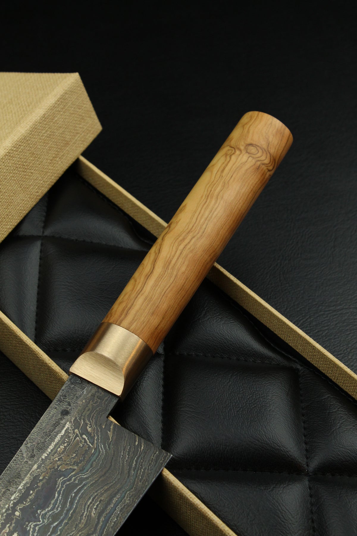 Damast-Santoku HK Olive Oval