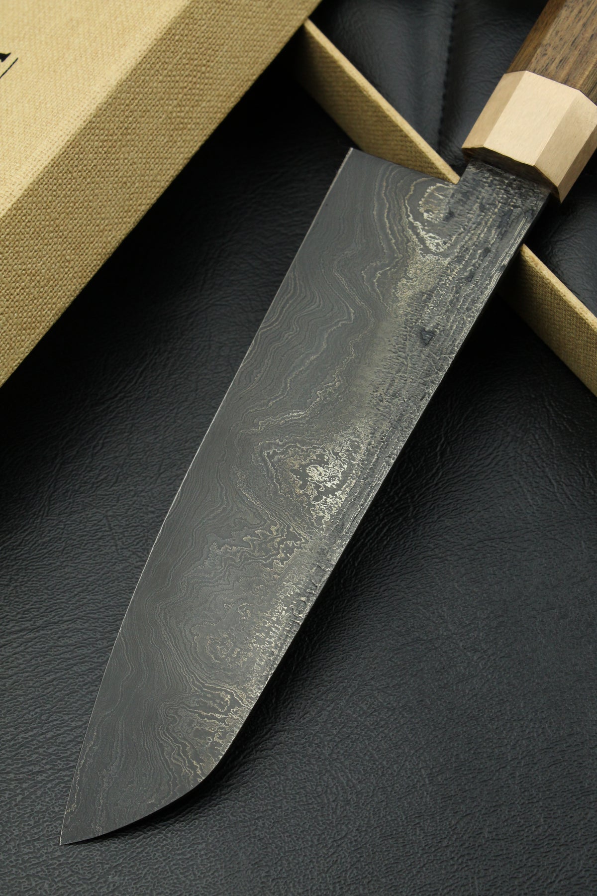 Damast-Santoku 500L Achteck Patina 1.0