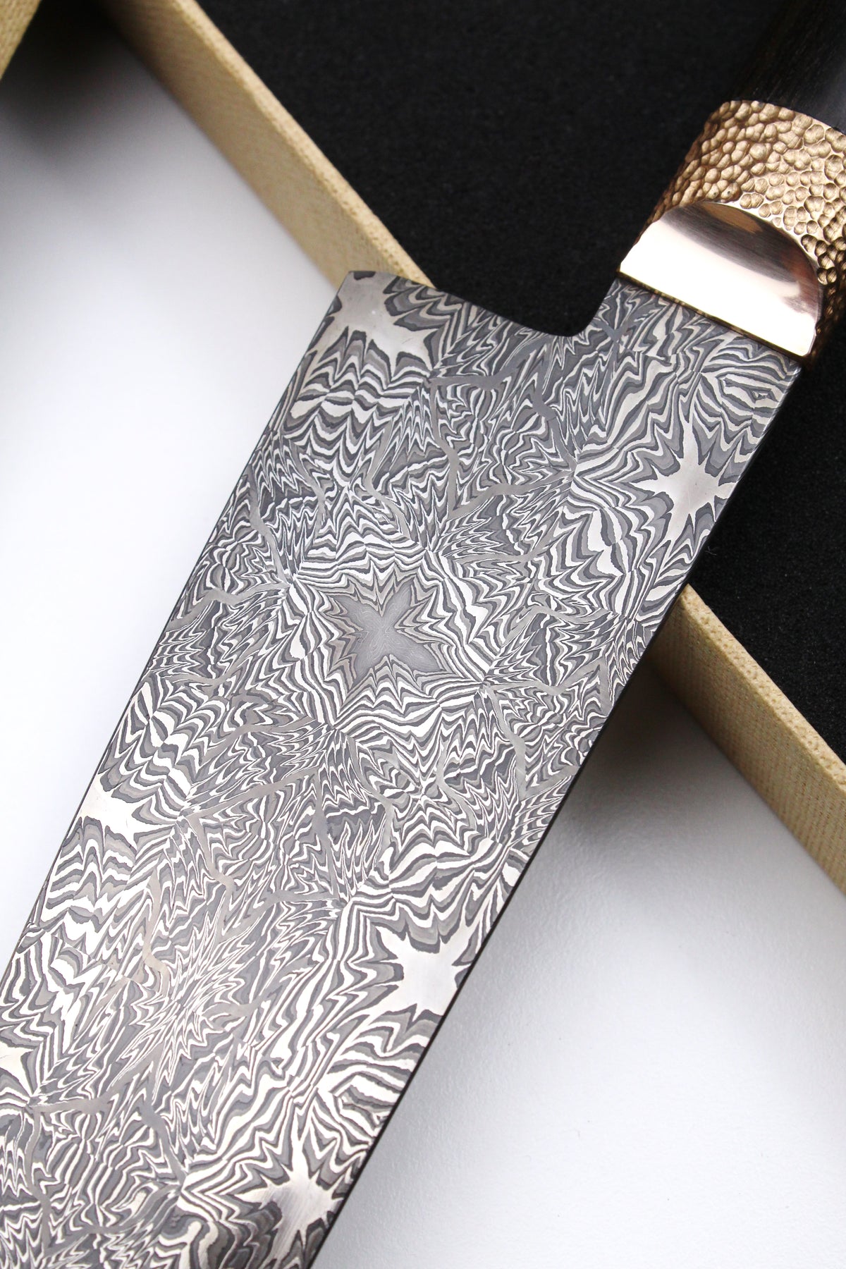 S-Damast Santoku Eingebettete Sterne