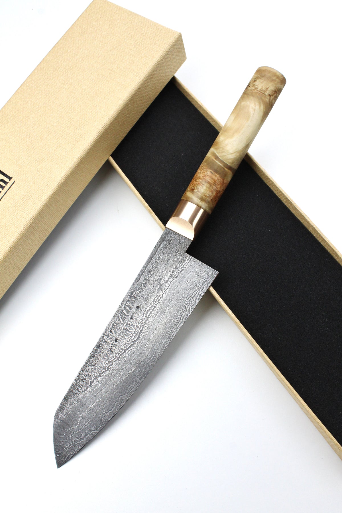 Damast Santoku 500L Ahorn