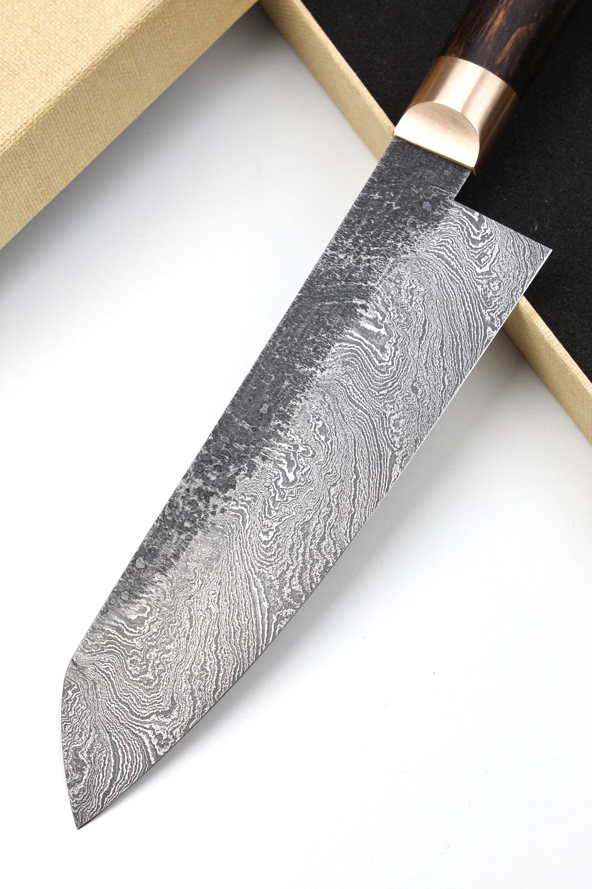 Damast Santoku 320L Torsion Walnuss