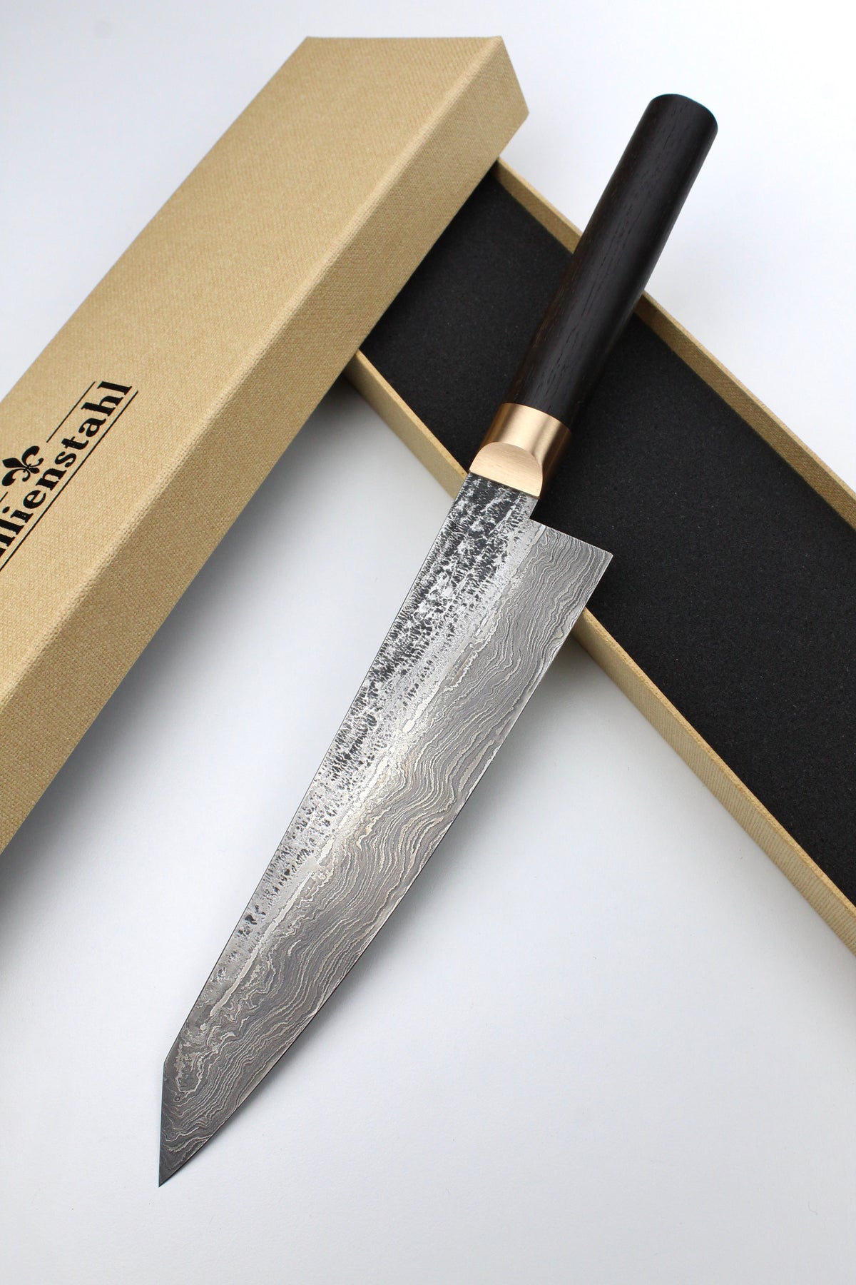 Gyuto Damast Mooreiche oval