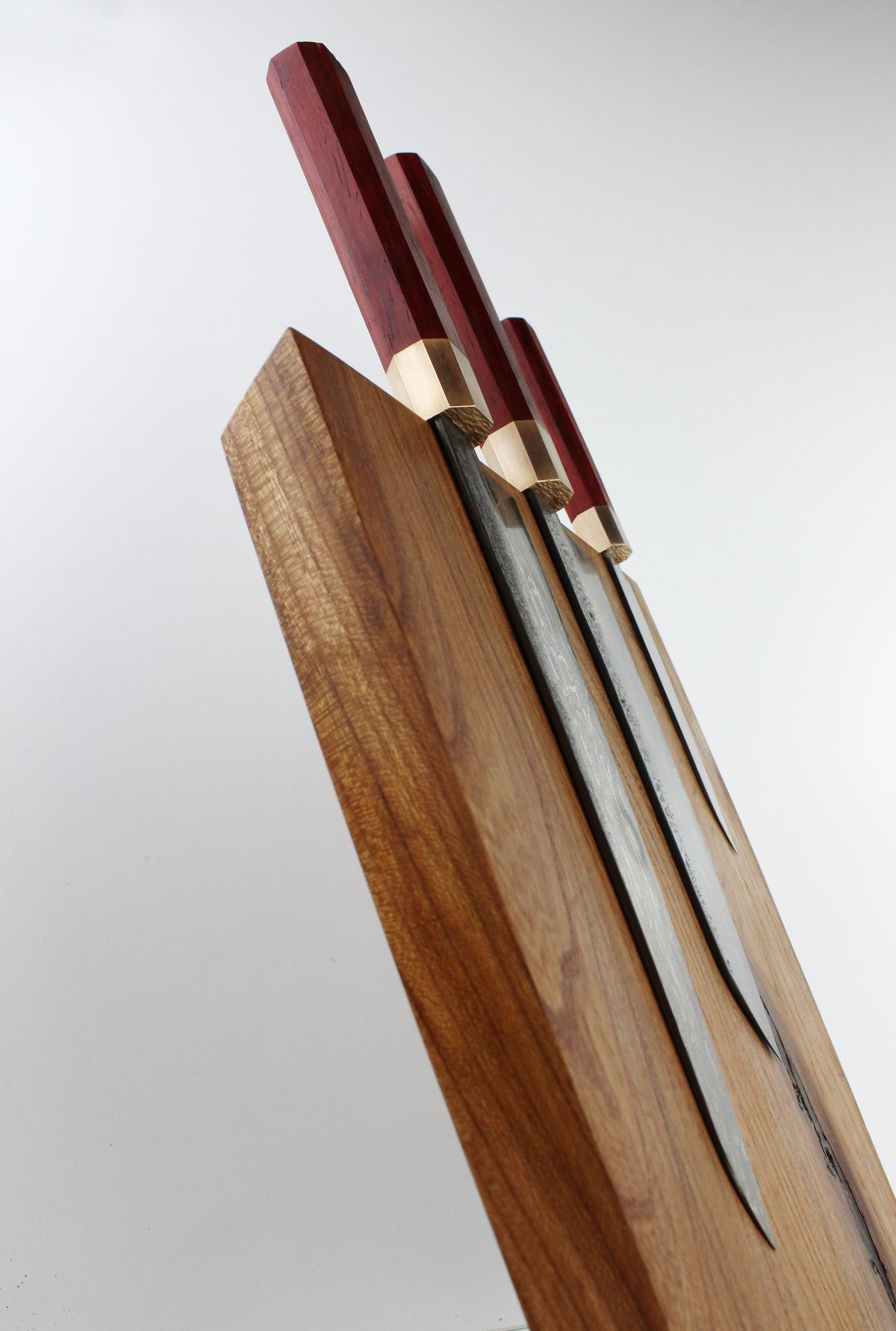 Premium-Messerset Achteck Padauk