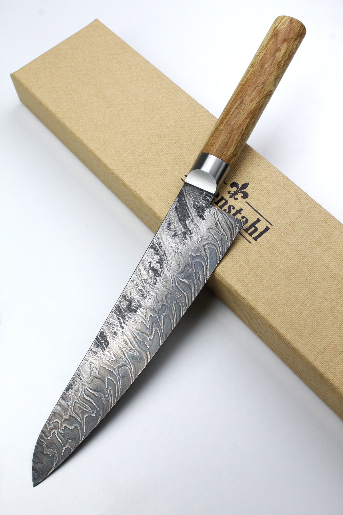 Gyuto Buchenholz Oval HK-Torsion Damast