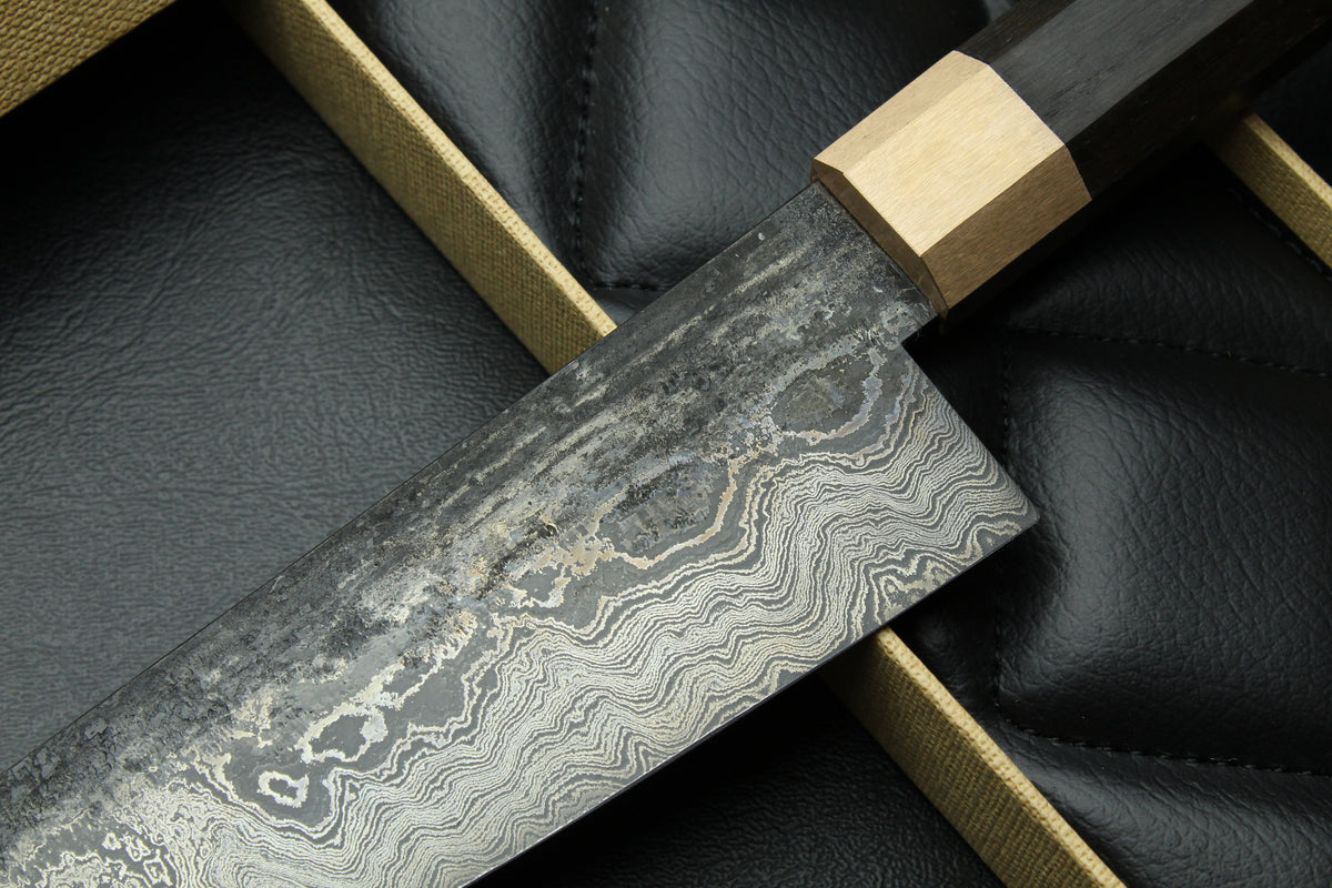 Gyuto Damast Moorholz Achteck