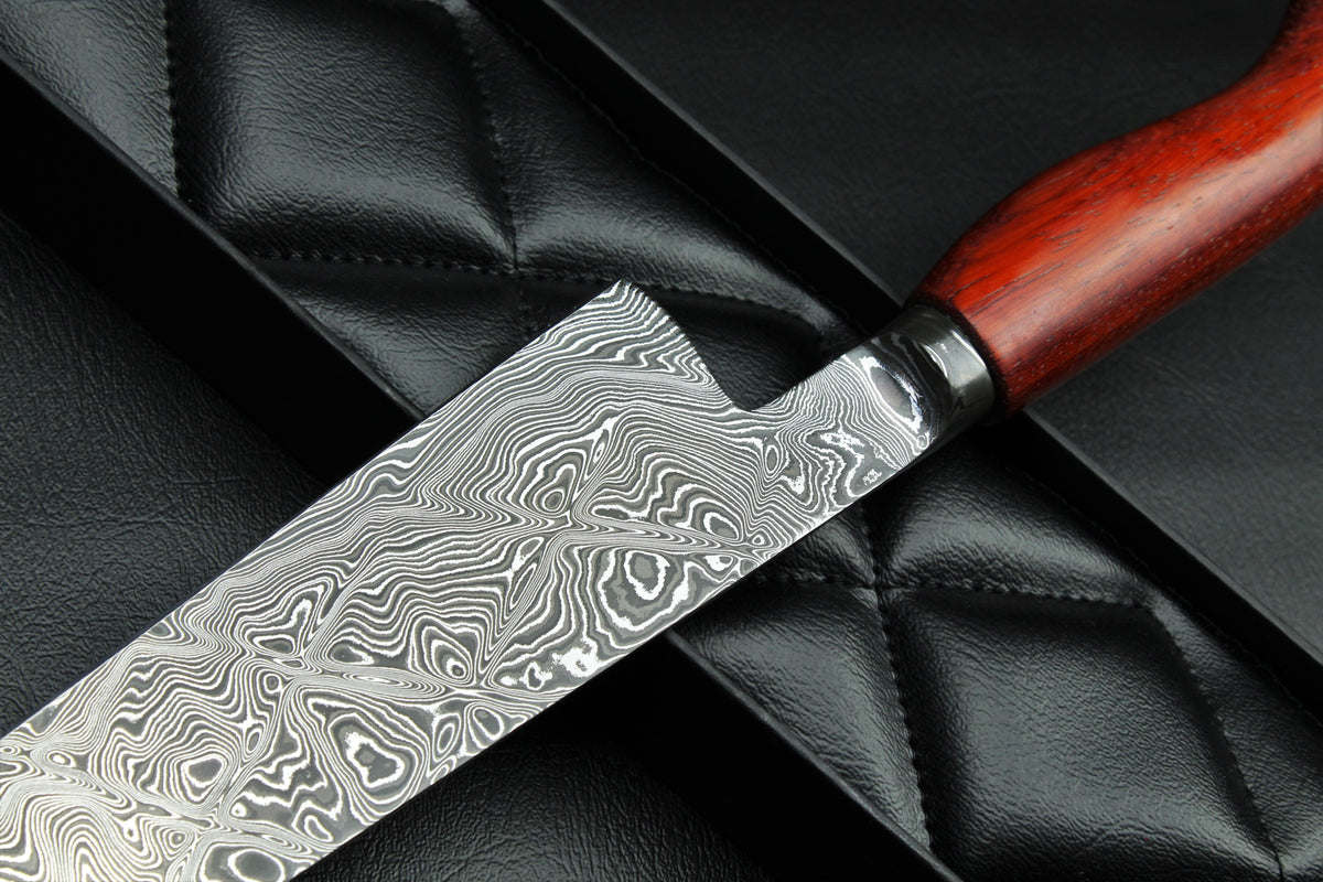 Gyuto 220 Padauk Rautenmuster