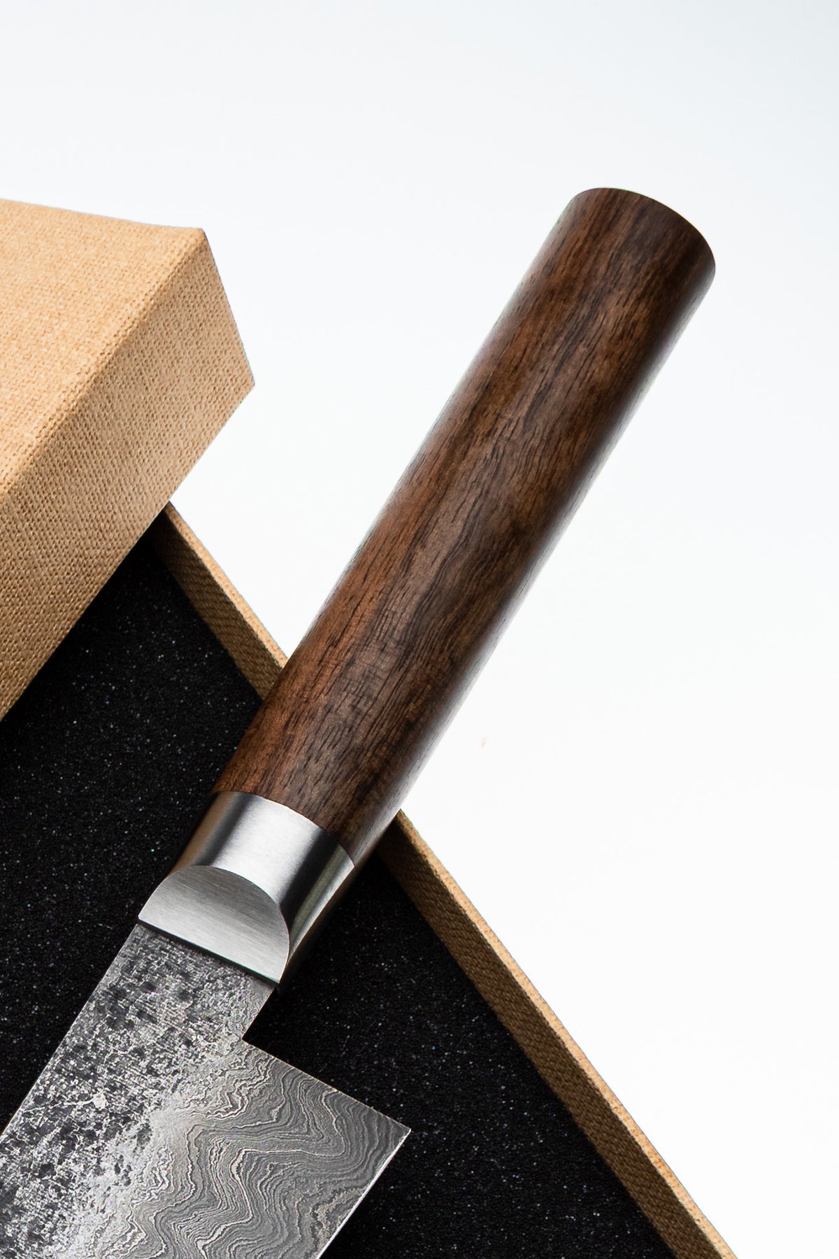 K-Tip-Damast-Santoku 500L Walnuss