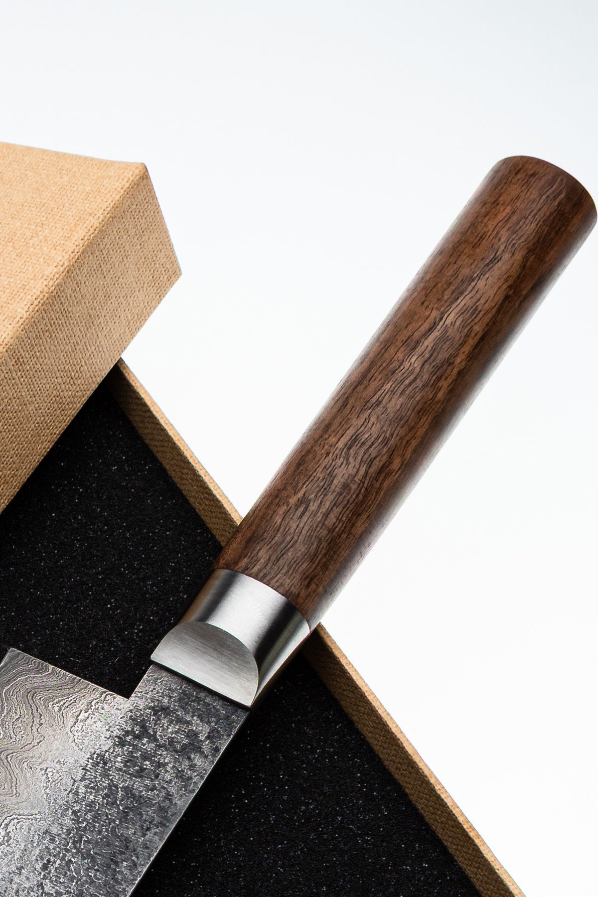 K-Tip-Damast-Santoku 500L Walnuss