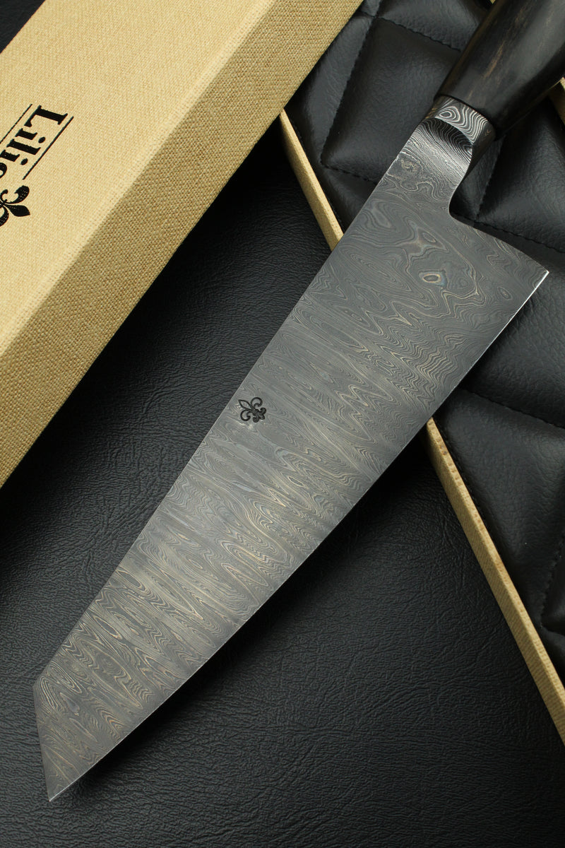 Gyuto 205 Black Ebony Dark Damascus