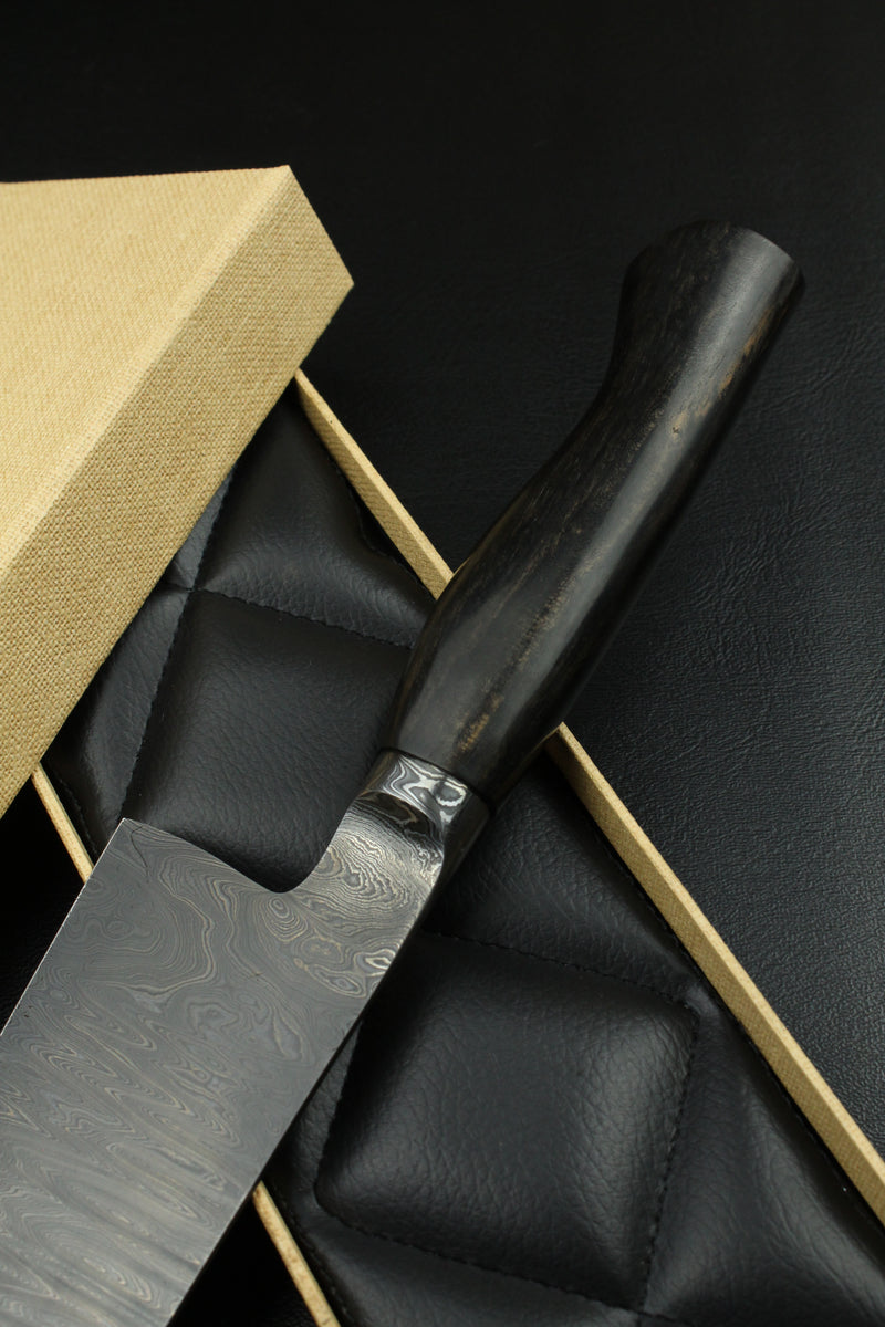 Gyuto 205 Black Ebony Dark Damascus