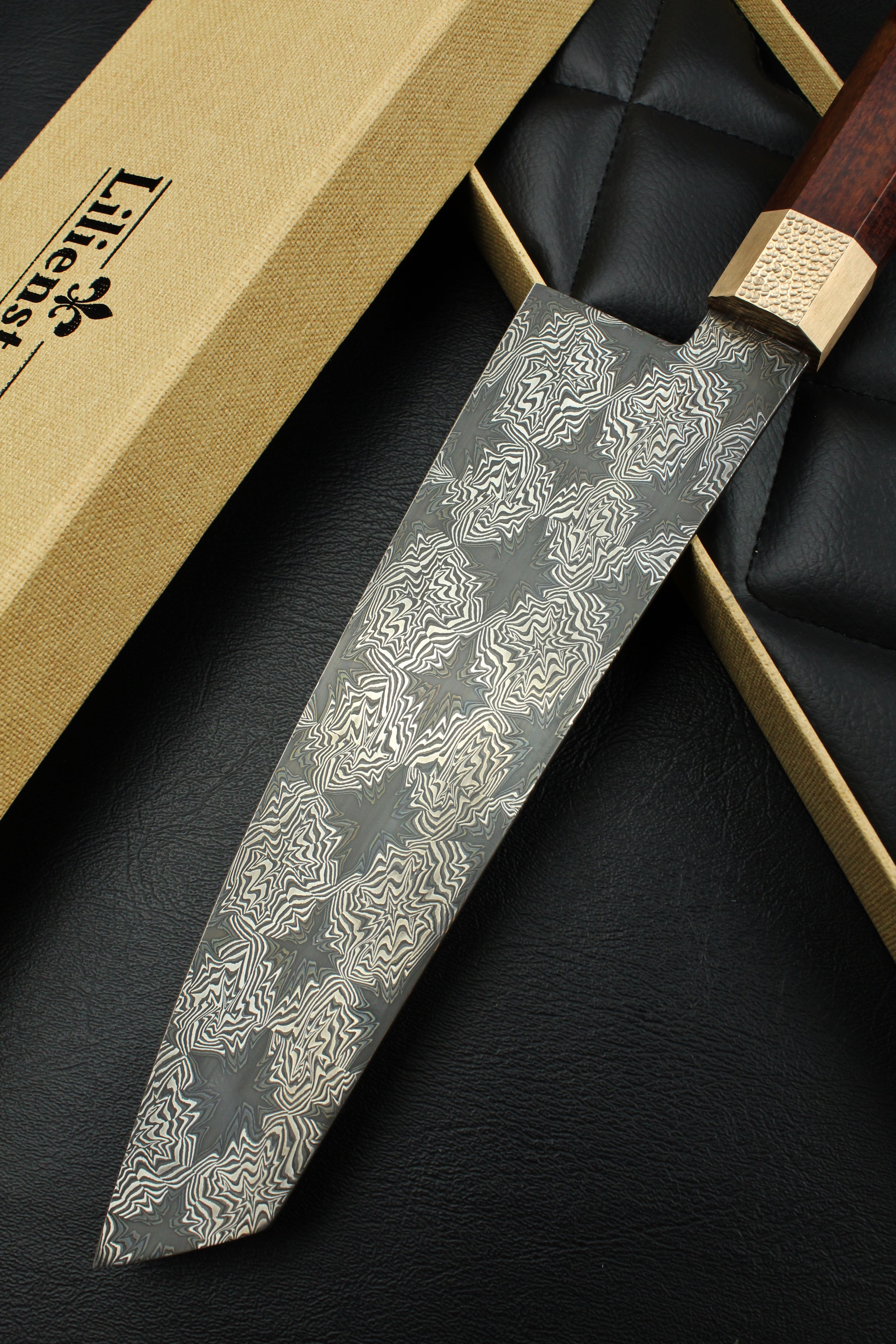 S Damascus K-Tip Santoku Snakewood