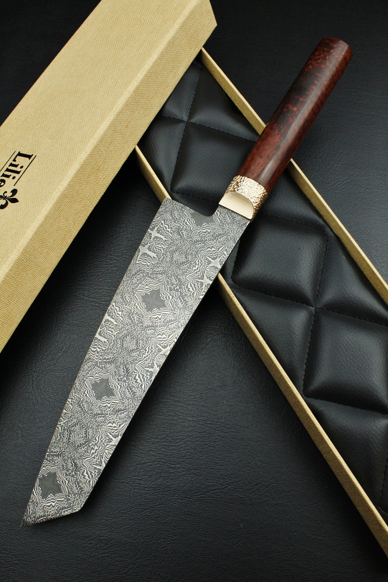 S-Damascus Gyuto Snake Oval