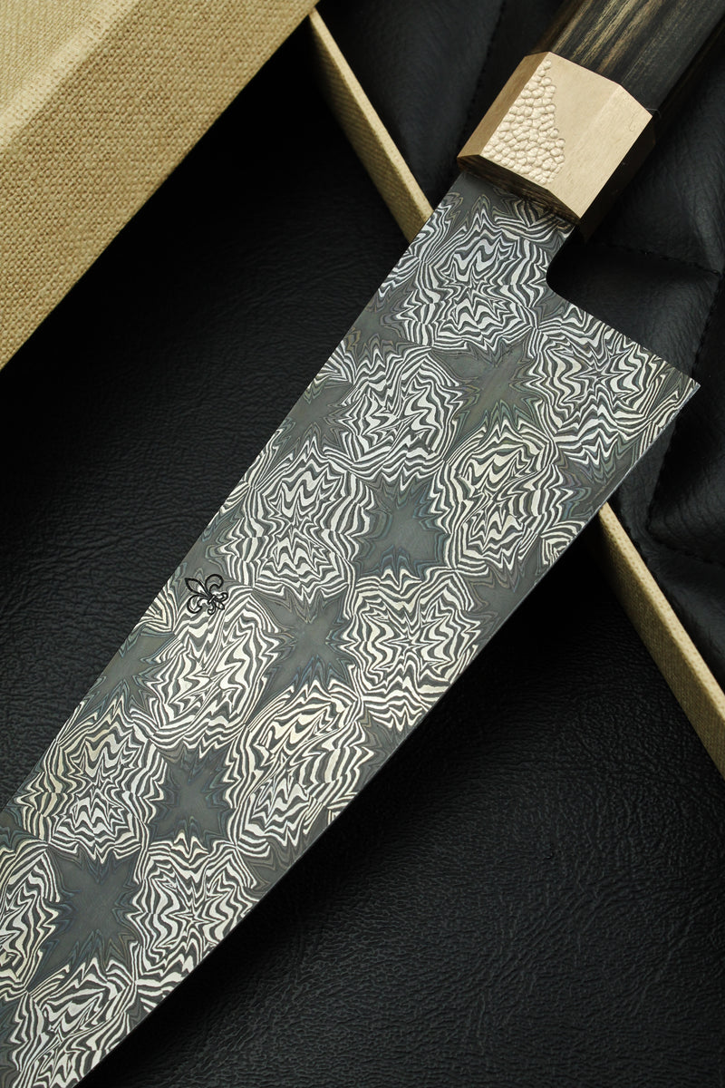 Santoku Black Star B&W Ebony