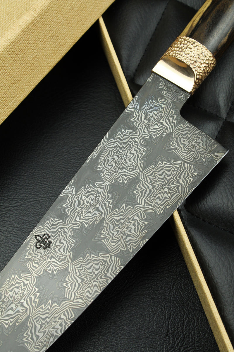 Gyuto Black Star B&W Ebony Oval