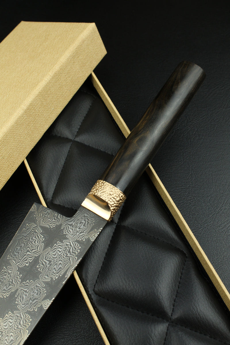 Gyuto Black Star B&W Ebony Oval