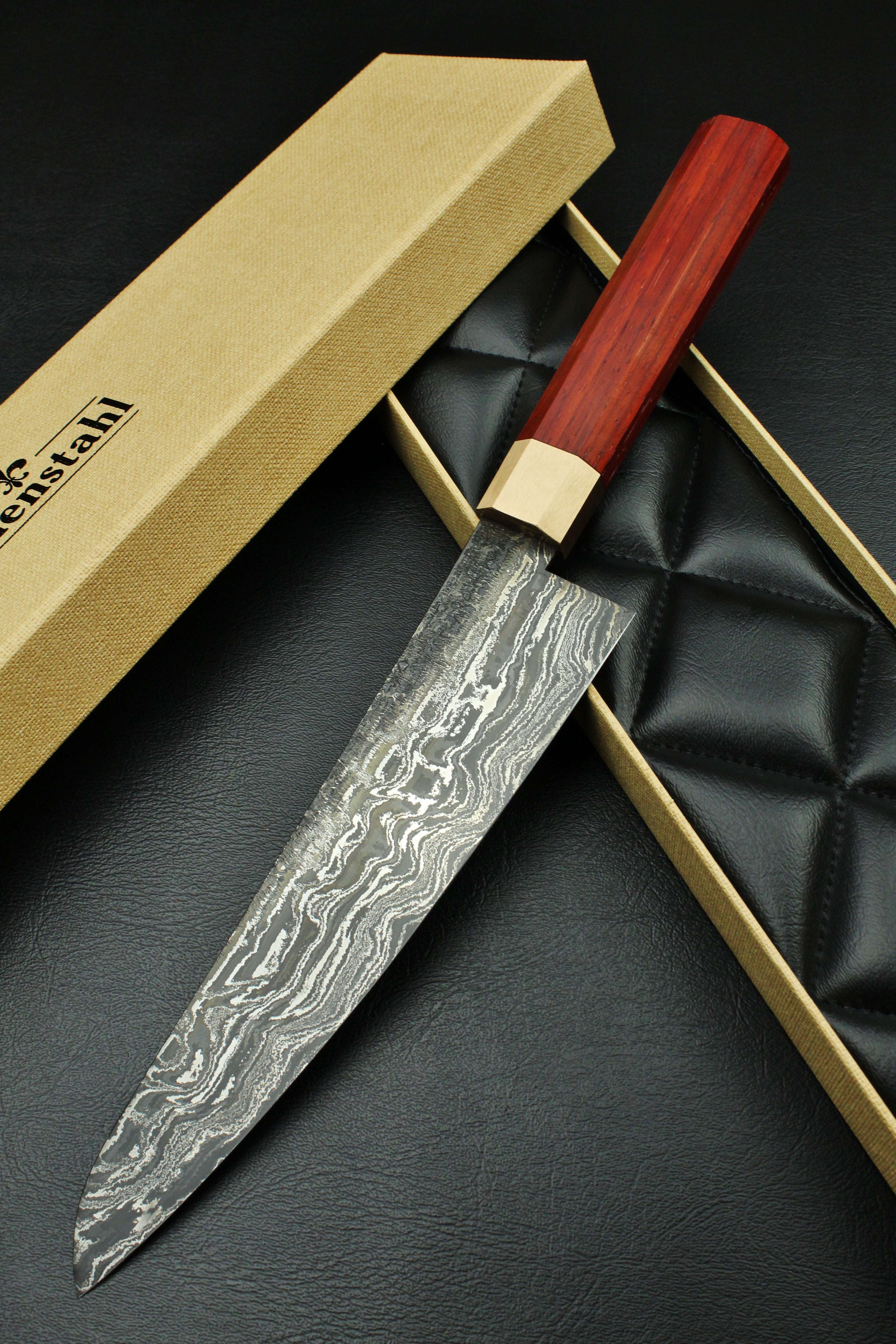 Padouk Damascus Gyuto 215 Octagonal 2.0