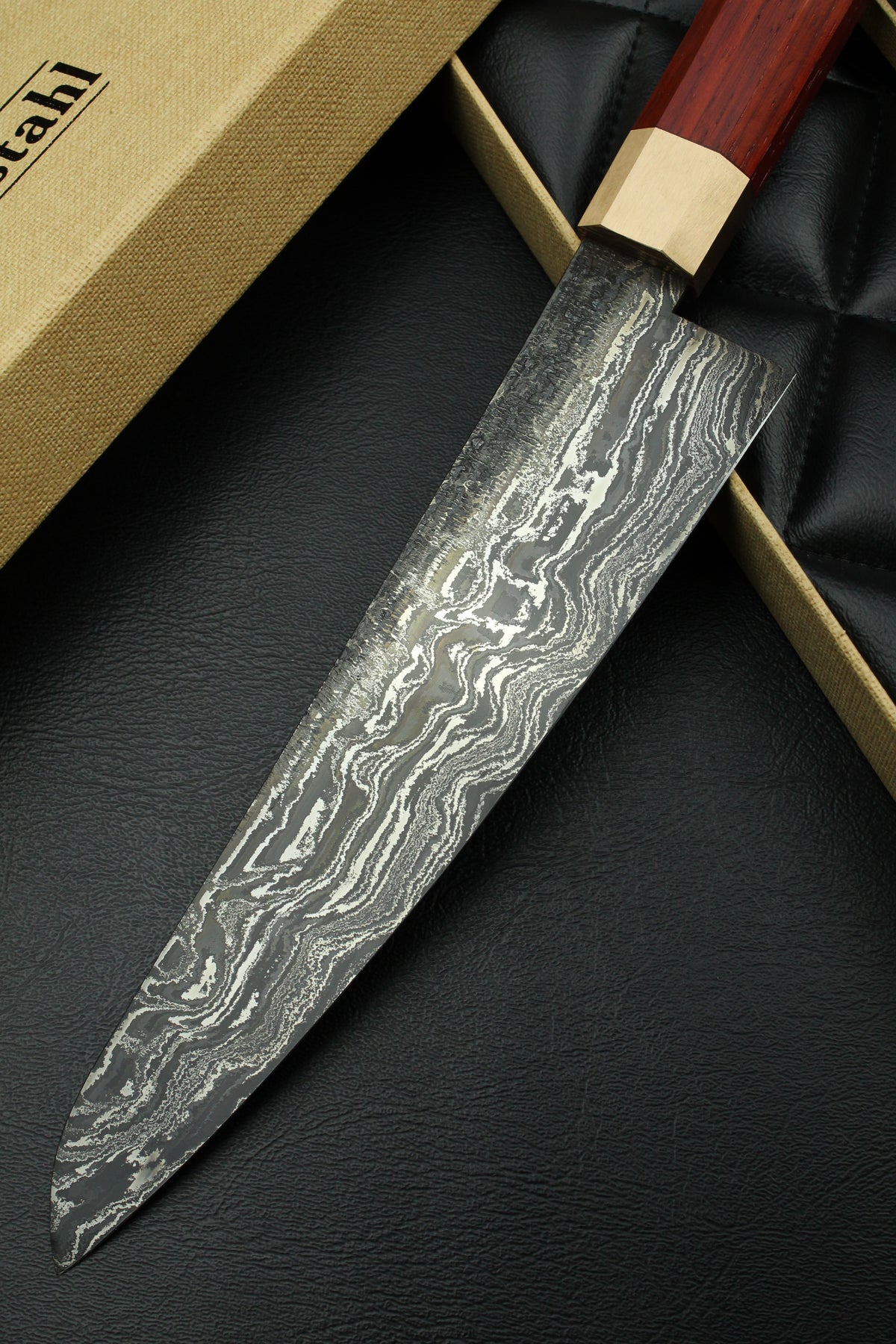 Padouk Damast Gyuto 215 Oktogonal 2.0