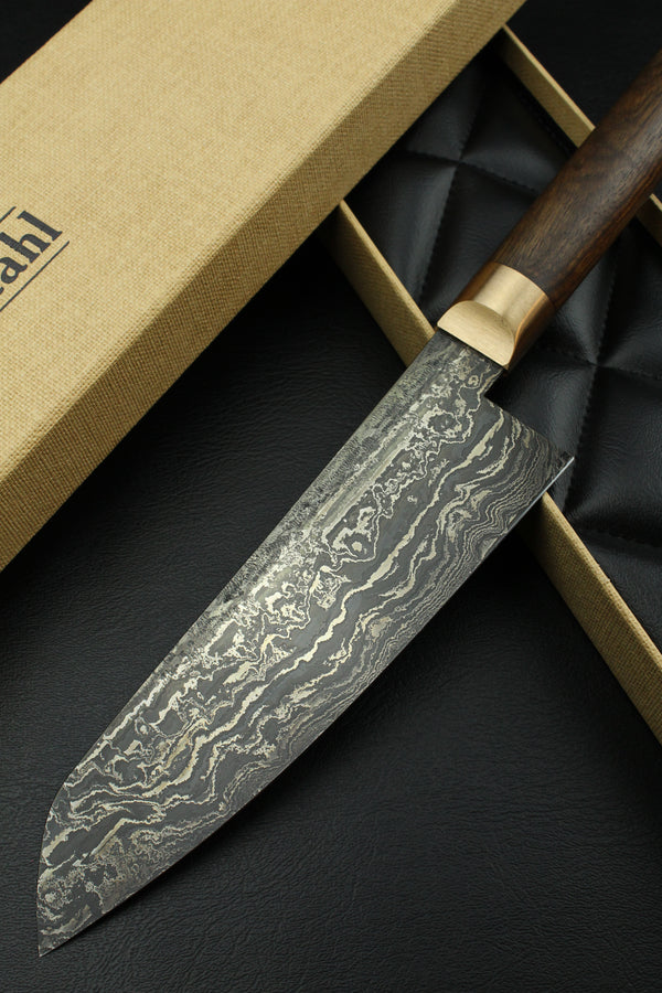 Damascus Santoku HK German Walnut