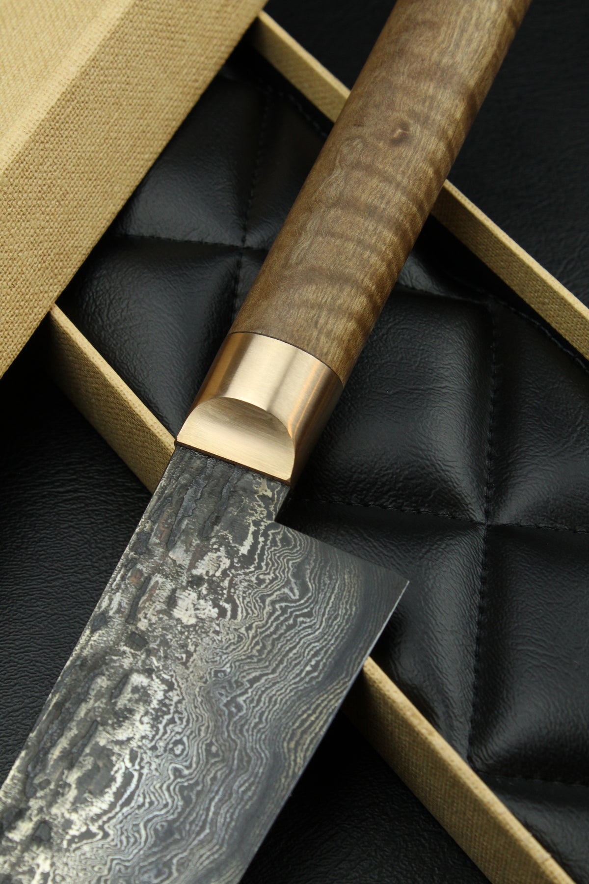 Damascus Gyuto 320L German GR-Walnuss