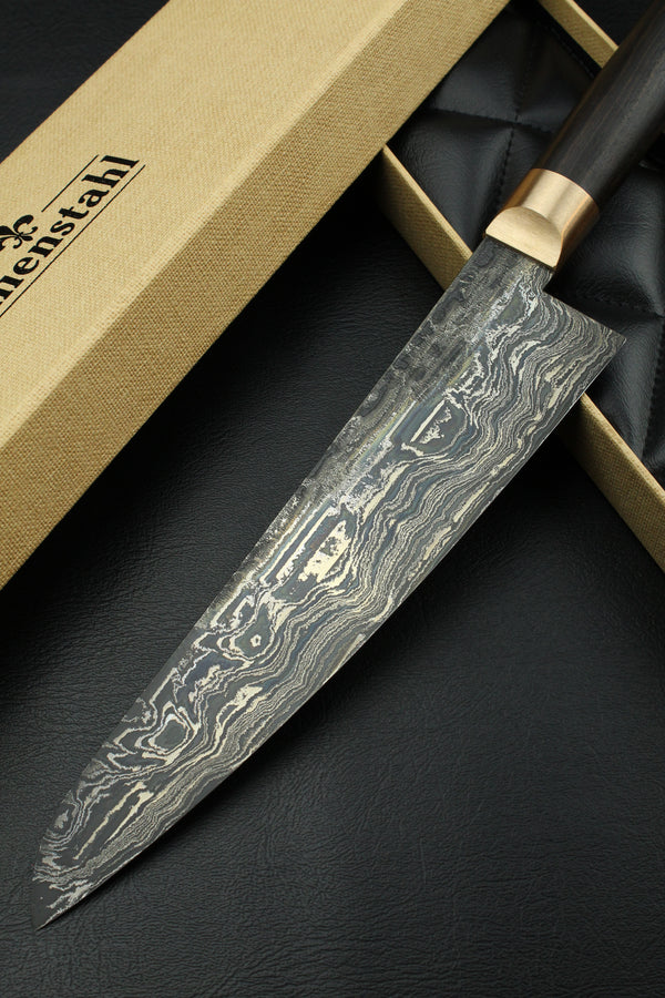 Damascus Gyuto HK black ebony 1.4