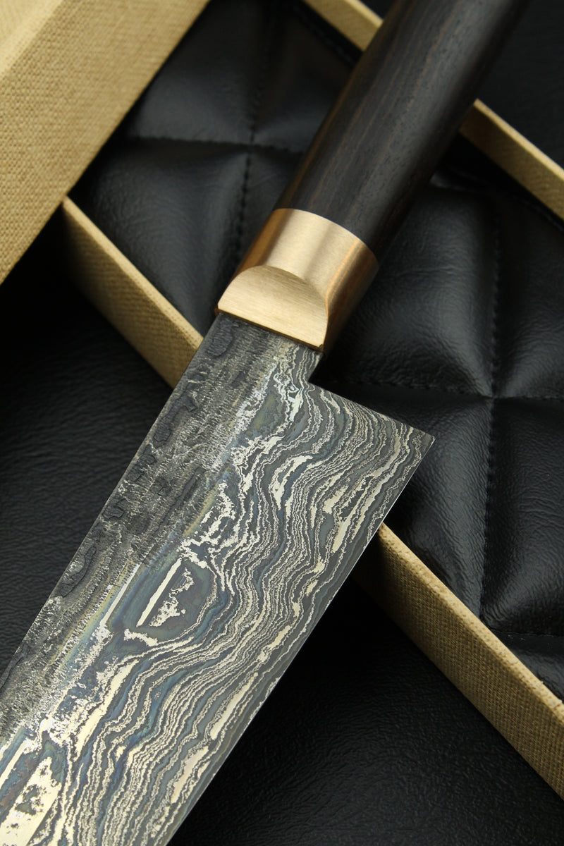 Damascus Gyuto HK black ebony 1.4