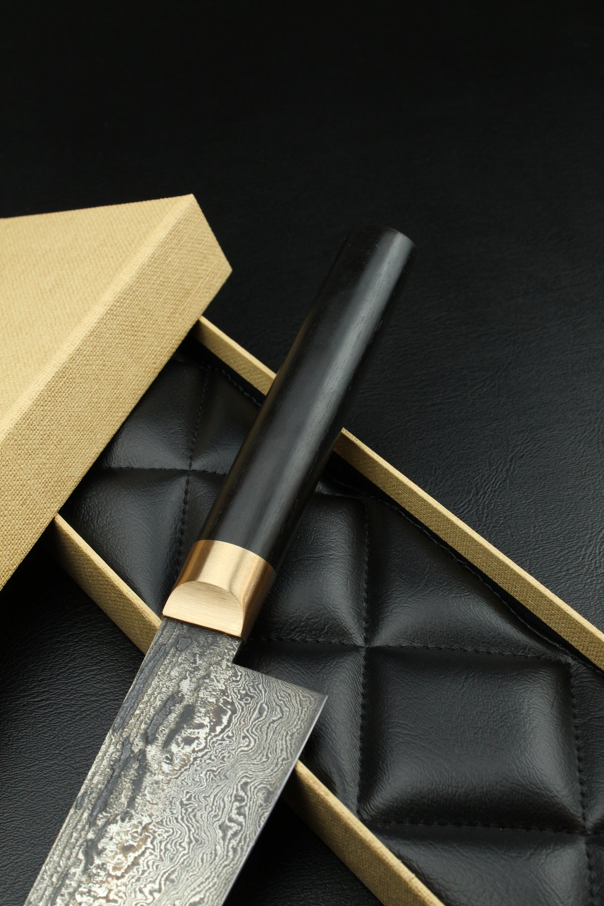 Damast-Gyuto 320L schwarzes Ebenholz 2.0
