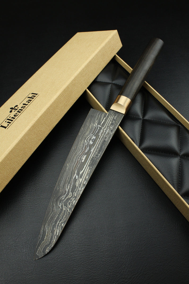 Damascus Gyuto HK black ebony 3.0