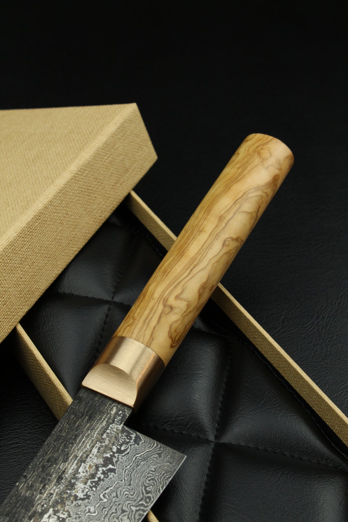 Damast-Gyuto 320L Olive Oval 1.0
