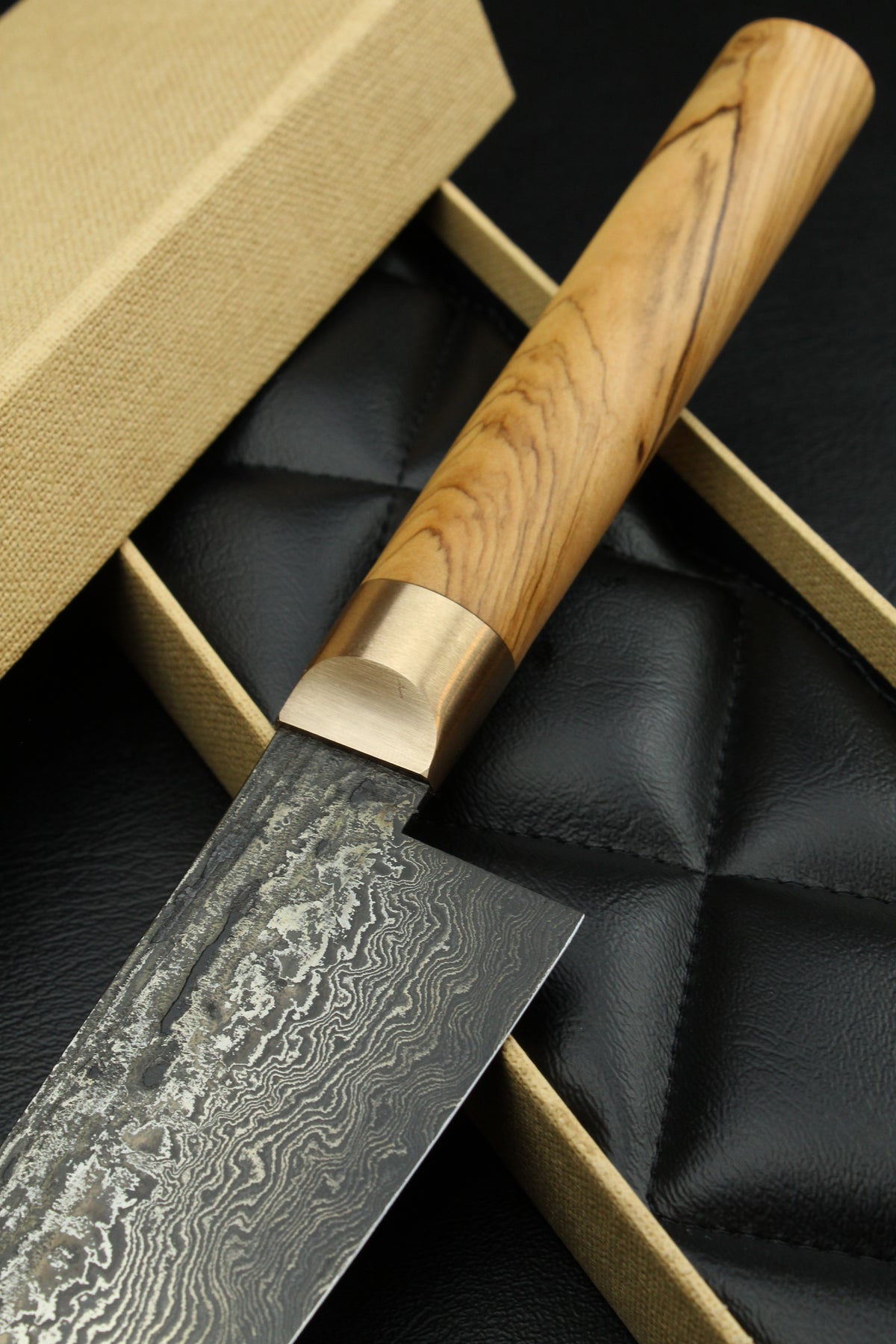 Damast-Gyuto 320L Olive Oval 3.0