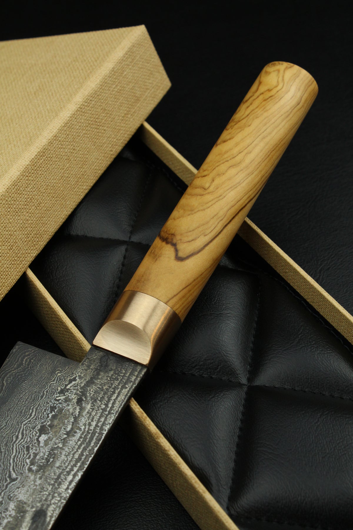 Damast-Gyuto 320L Olive Oval 3.0