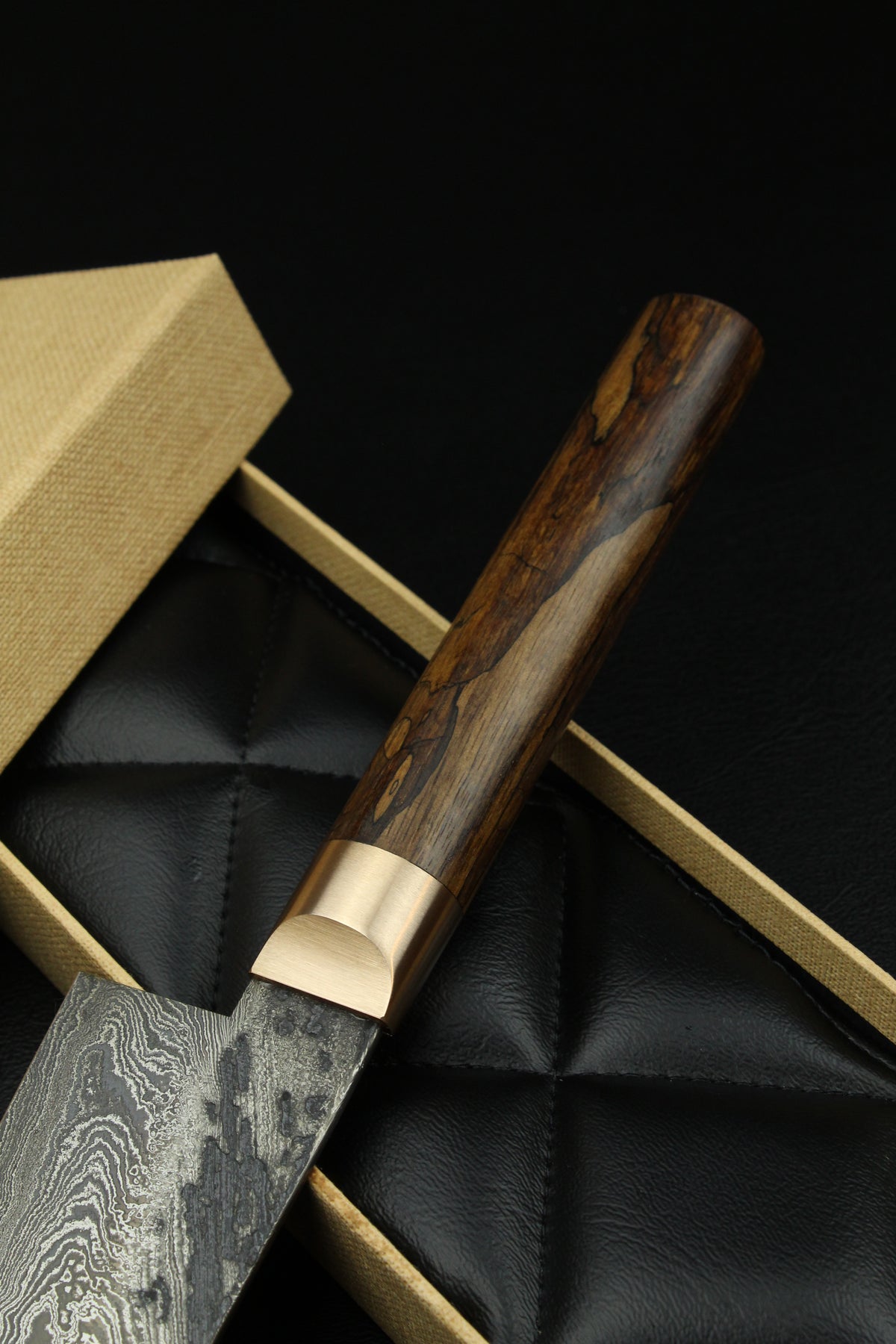 Gyutoknife Damascus HL Torsion G-Walnuss