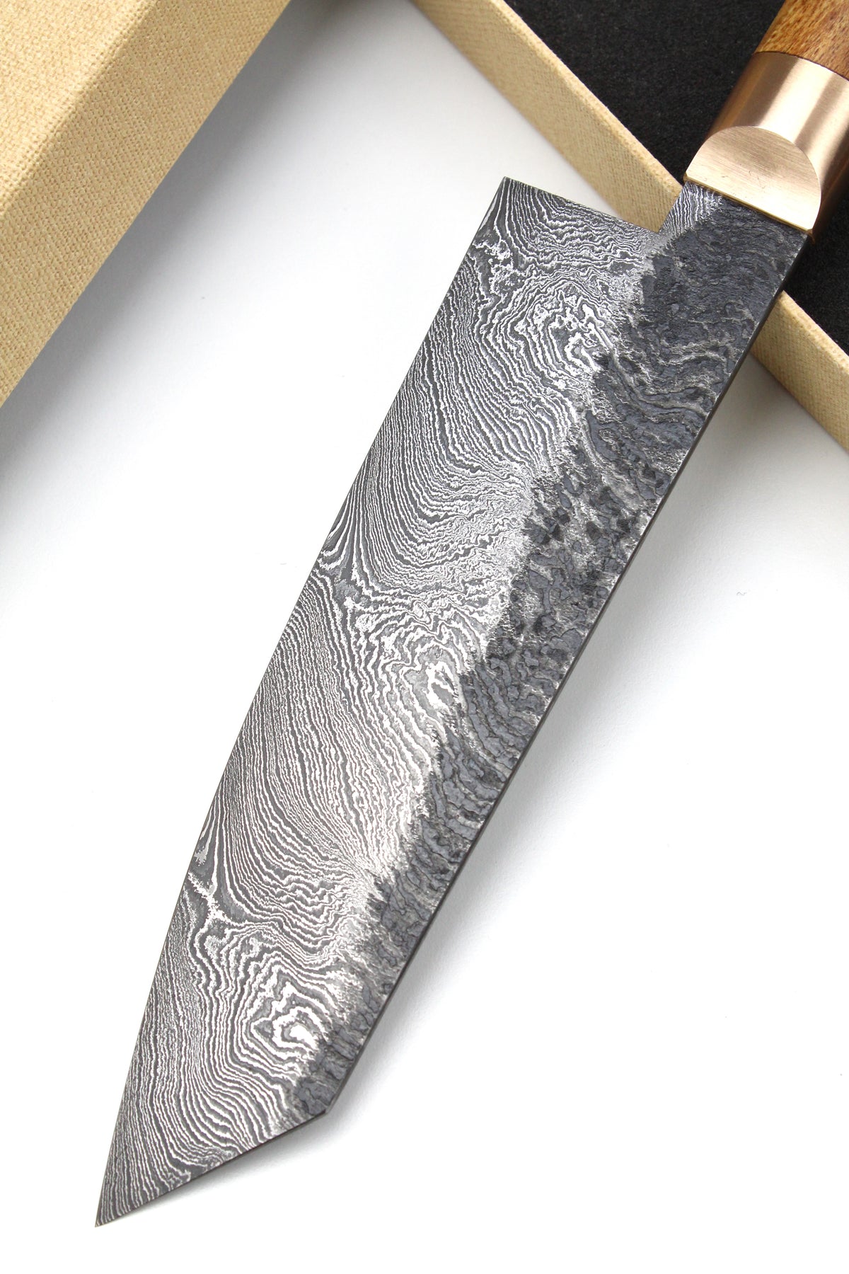 Damast-Santoku 320L Buche