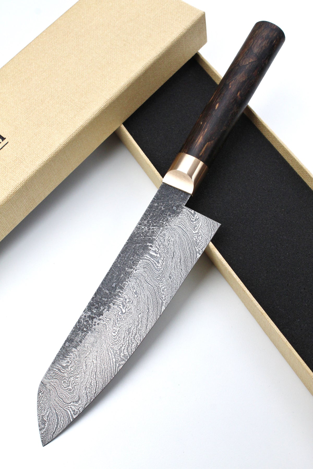 Damast Santoku 320L Torsion Walnuss