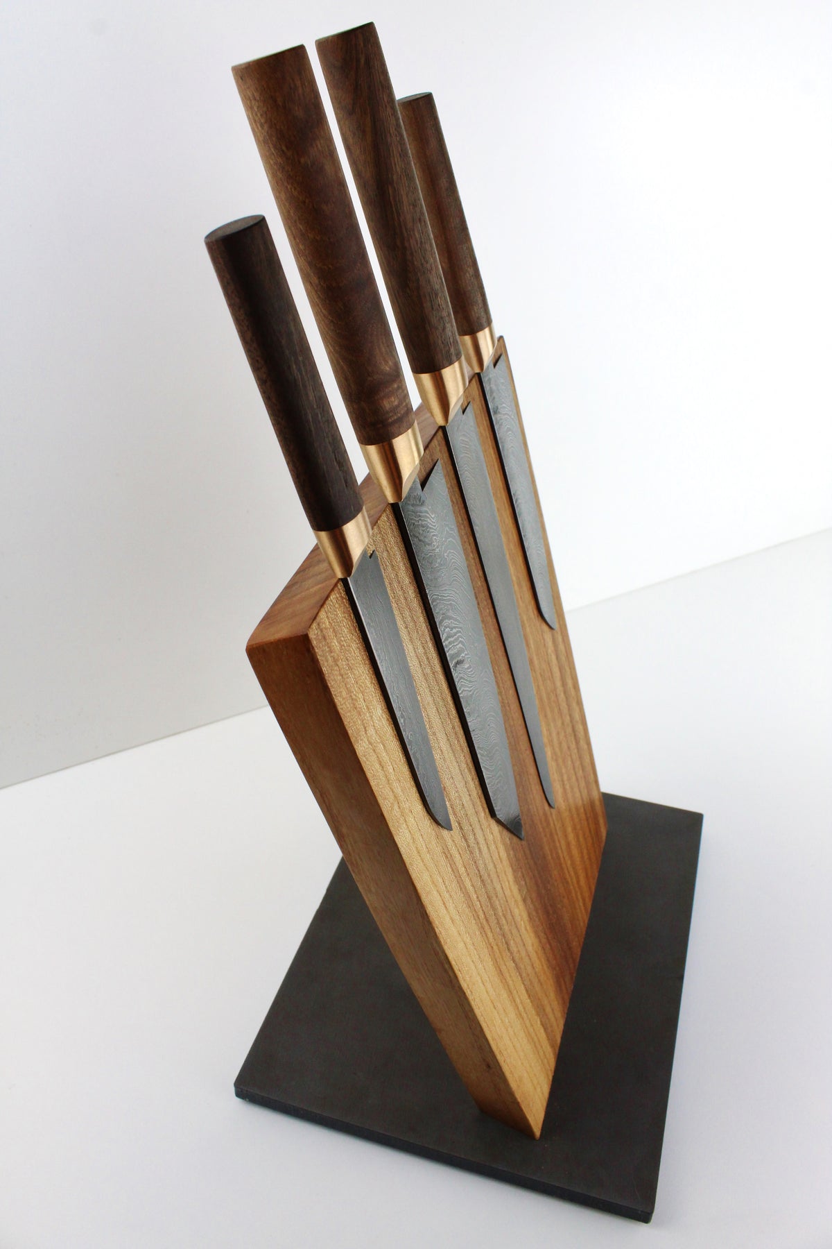 Premium-Messer-Set V2 Style Walnuss