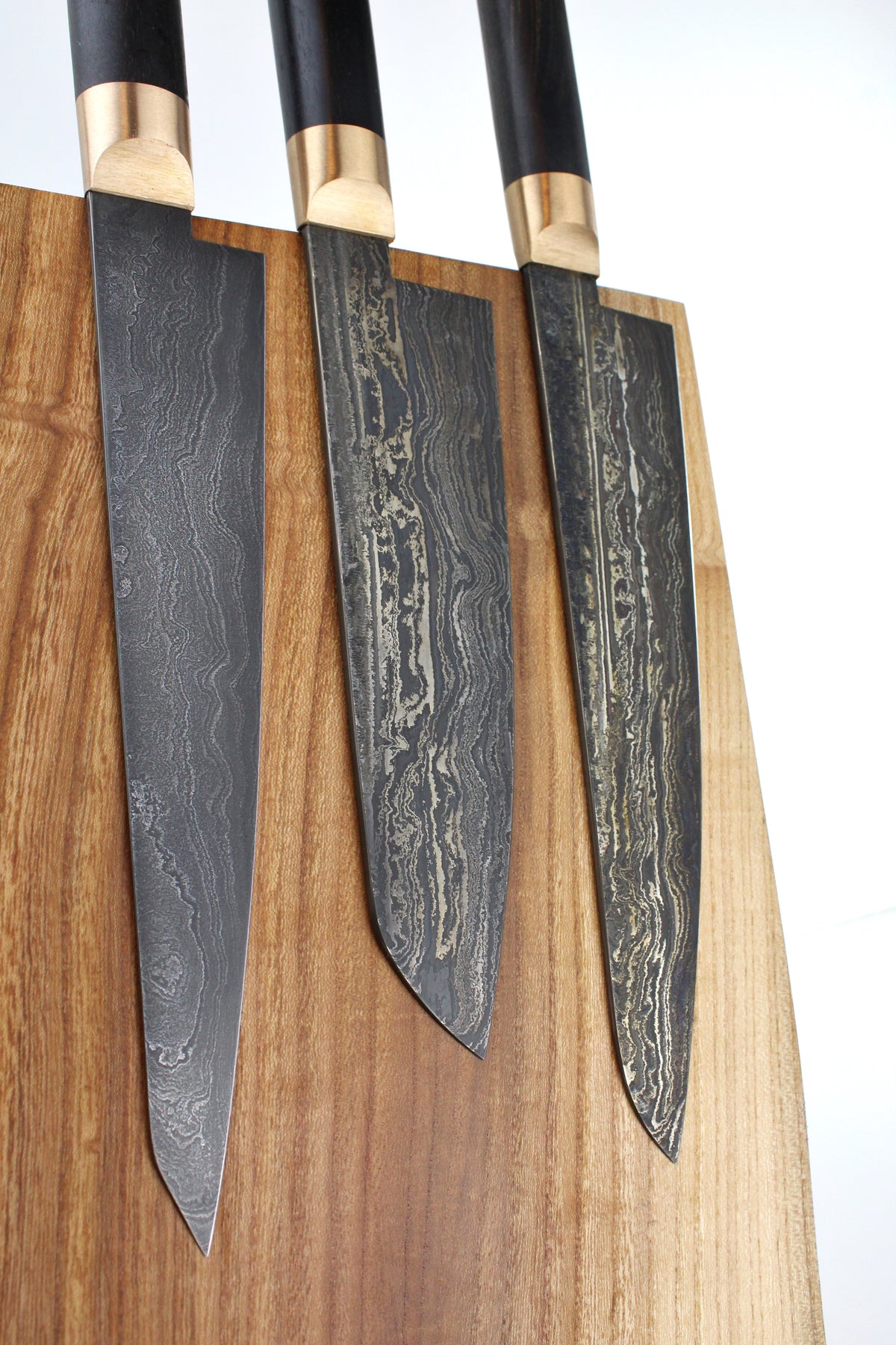 Premium-Messer-Set aus schwarzem Ebenholz