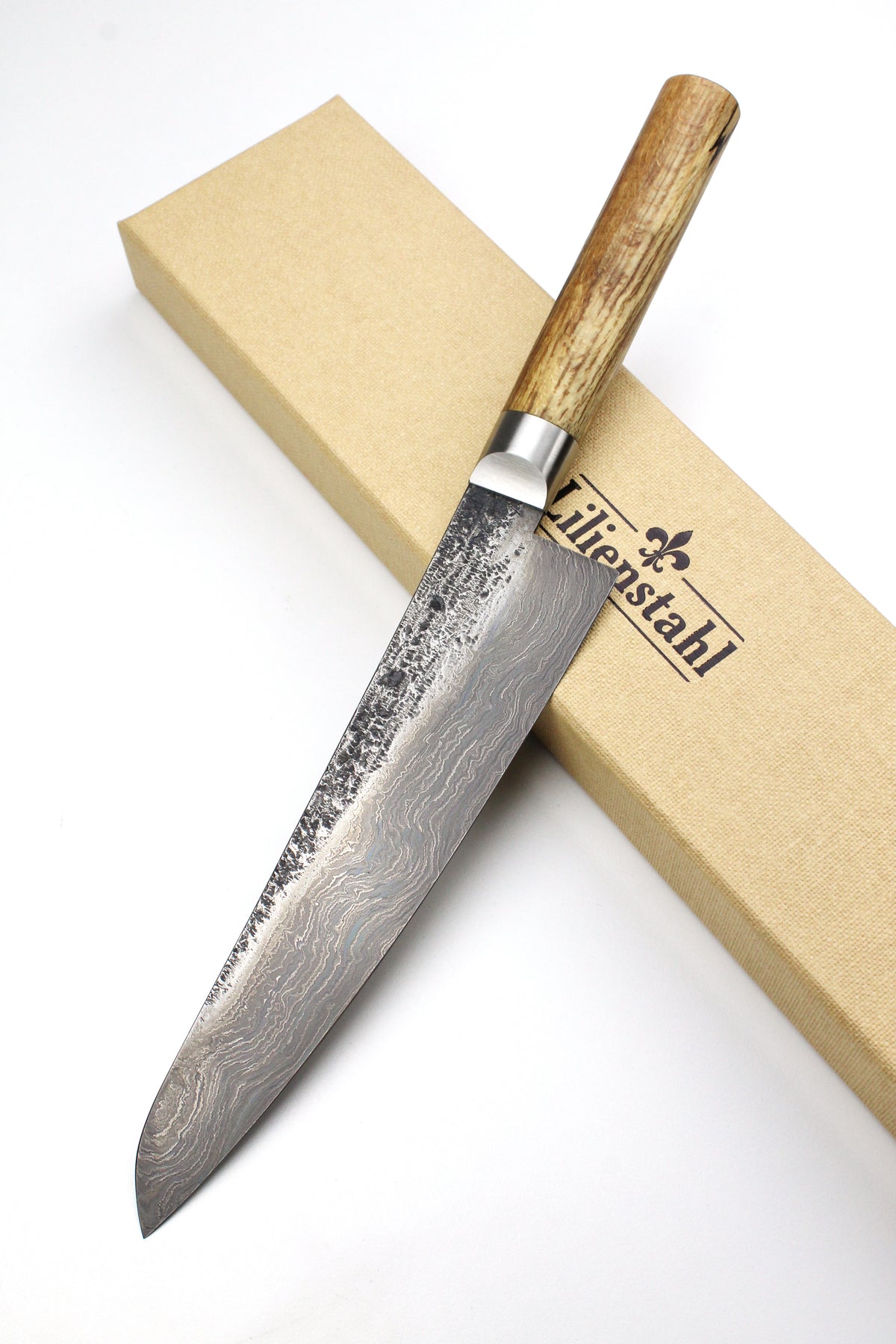 Gyuto Buchenholz Oval 500L Damast