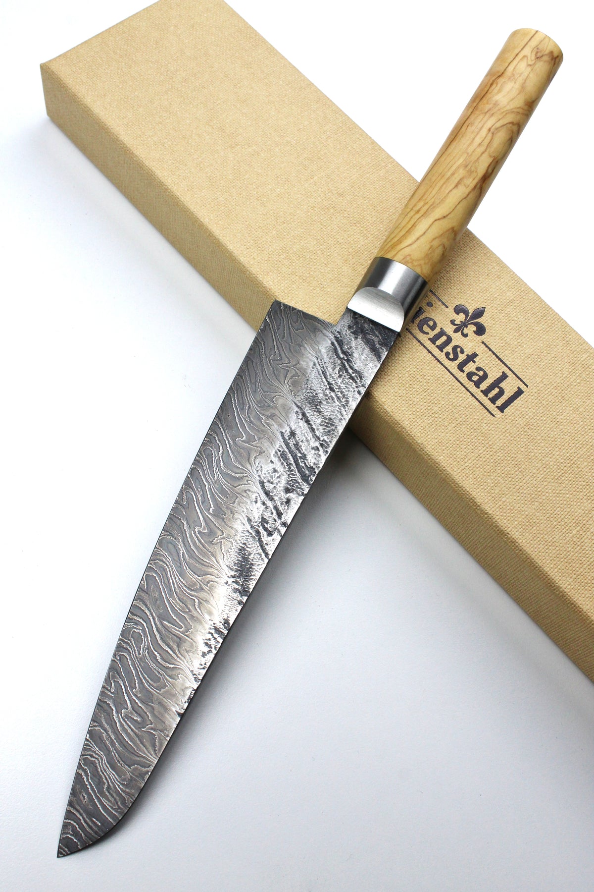 Damast-Gyuto HK-Torsion Olivgrün