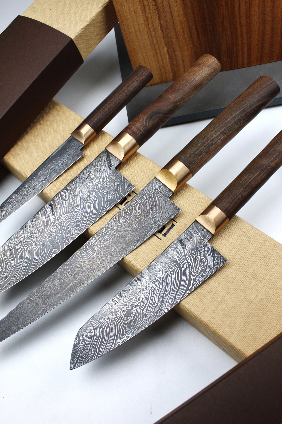 Premium-Messer-Set V2 Style Walnuss
