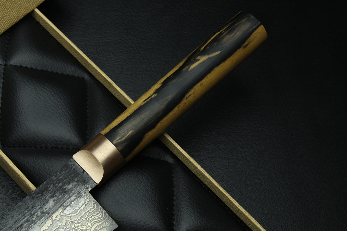 Schwarzes Damast B&W Königs-Ebenholz