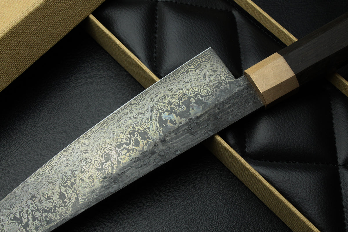 Gyuto Damast Moorholz Achteck