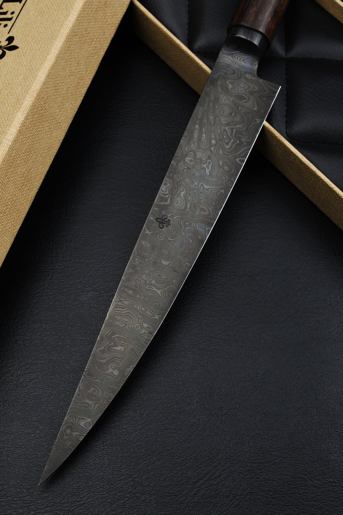Sujihiki Schwarzes Damaststahl Makassar