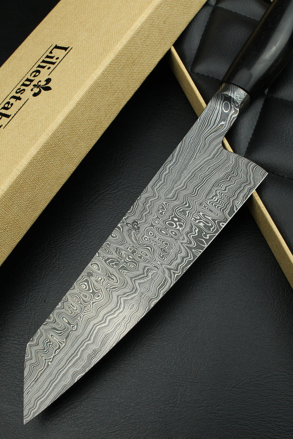 K-Tip Santoku 190 Black Ebony Torsion