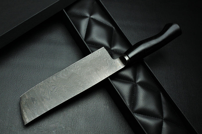 Nakiri 180 black ebony all black patina